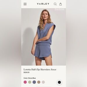 Varley Loretta Half Zip Sleeveless and Ollie High Rise Short
